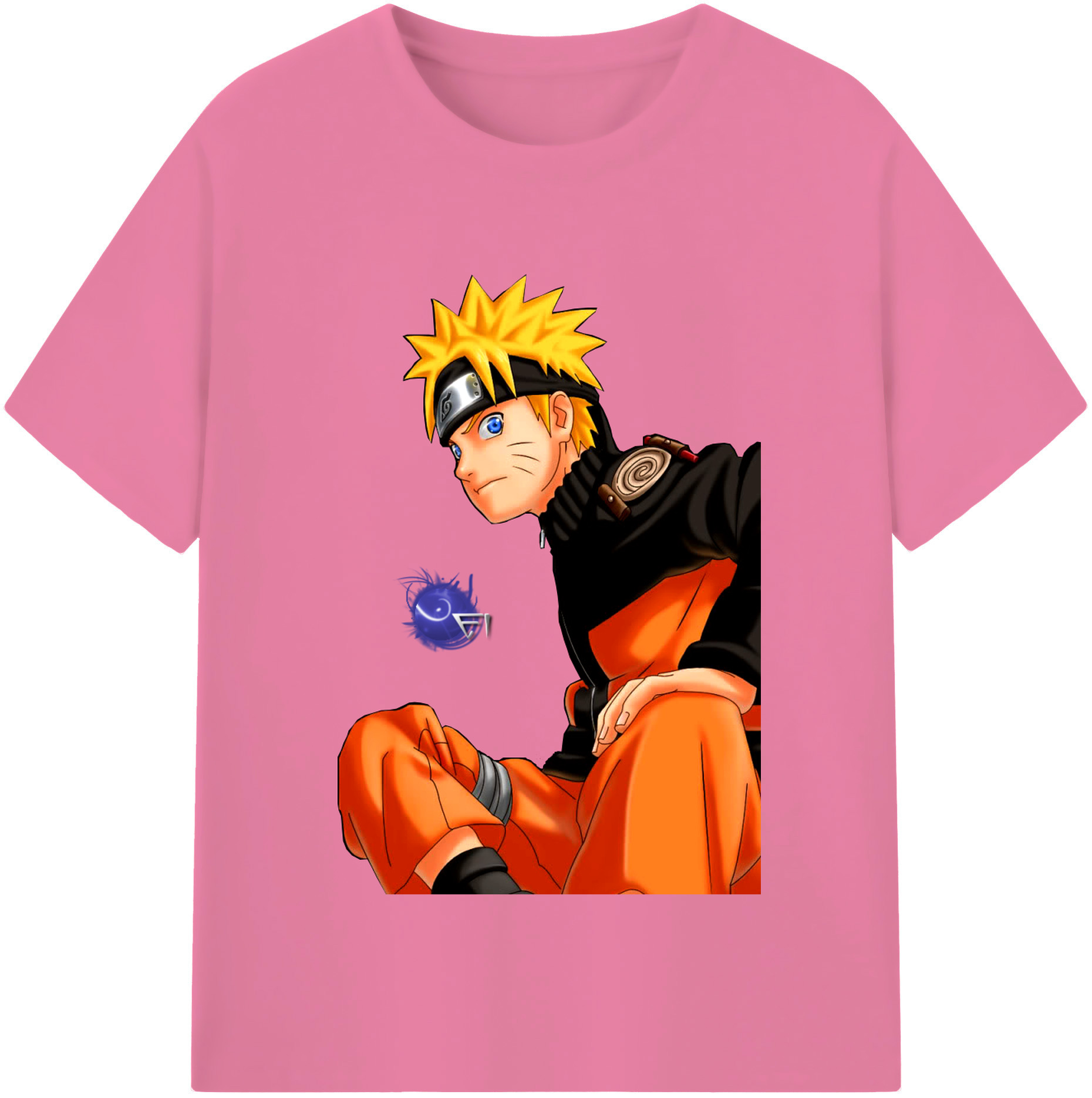 （画像用） NARUTO -ナルト- うずまき ナルト Uzumaki Naruto 綿100％半袖Tシャツ（フロントプリント）